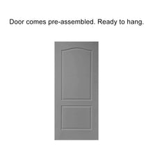 Load image into Gallery viewer, Stained Composite MDF 2 Panel Arch Top Interior Pocket Door