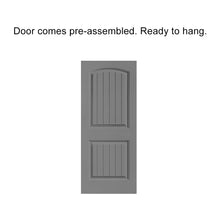 Load image into Gallery viewer, Elegant Series Composite MDF 2 Panel Camber Top Interior Barn Door Slab