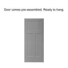 Load image into Gallery viewer, Stained Composite MDF 3-Panel Interior Barn Door Slab