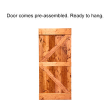 Load image into Gallery viewer, K Series Pre Assembled Stained Wood Interior Double Sliding Barn Door with Hardware Kit