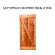 Load image into Gallery viewer, Z Bar Pre Assembled Stained Wood Interior Double Sliding Barn Door with Hardware Kit