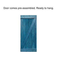 Load image into Gallery viewer, Z Bar Pre Assembled Stained Wood Interior Double Sliding Barn Door with Hardware Kit