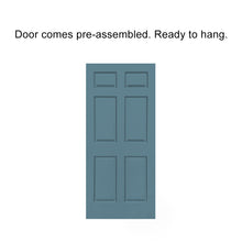 Load image into Gallery viewer, Painted Finished Composite MDF 6 Panel Interior Door Slab For Pocket Door