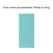 Load image into Gallery viewer, Stained Composite MDF 5 Panel Interior Door Slab For Pocket Door