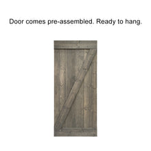 Load image into Gallery viewer, Z Bar Pre Assembled Stained Wood Interior Double Sliding Barn Door with Hardware Kit