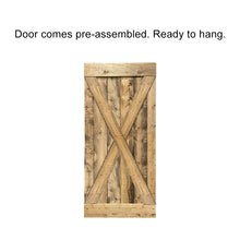 Load image into Gallery viewer, X Series Pre Assembled Stained Wood Interior Double Sliding Barn Door with Hardware Kit