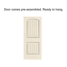 Load image into Gallery viewer, Elegant Series Composite MDF 2 Panel Camber Top Interior Barn Door Slab