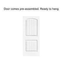 Load image into Gallery viewer, Elegant Series Composite MDF 2 Panel Camber Top Interior Barn Door Slab