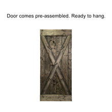 Load image into Gallery viewer, X Series Pre Assembled Stained Wood Interior Double Sliding Barn Door with Hardware Kit