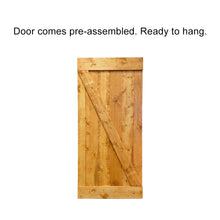 Load image into Gallery viewer, Z Bar Pre Assembled Stained Wood Interior Double Sliding Barn Door with Hardware Kit