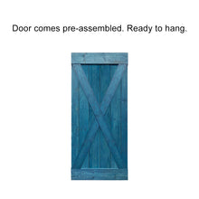 Load image into Gallery viewer, X Series Pre Assembled Stained Wood Interior Double Sliding Barn Door with Hardware Kit
