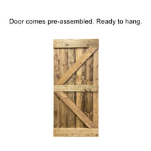 Load image into Gallery viewer, K Series Pre Assembled Stained Wood Interior Double Sliding Barn Door with Hardware Kit