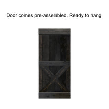 Load image into Gallery viewer, Mini X Pre Assembled Stained Wood Interior Double Sliding Barn Door with Hardware Kit