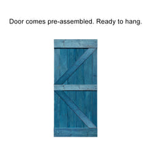 Load image into Gallery viewer, K Series Pre Assembled Stained Wood Interior Double Sliding Barn Door with Hardware Kit