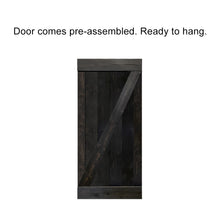 Load image into Gallery viewer, Z Bar Pre Assembled Stained Wood Interior Double Sliding Barn Door with Hardware Kit