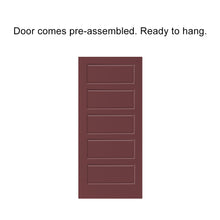 Load image into Gallery viewer, Stained Composite MDF 5 Panel Interior Door Slab For Pocket Door