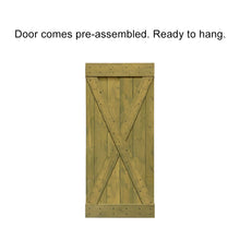 Load image into Gallery viewer, X Series Pre Assembled Stained Wood Interior Double Sliding Barn Door with Hardware Kit