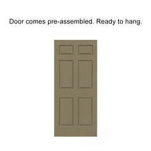 Load image into Gallery viewer, Painted Finished Composite MDF 6 Panel Interior Door Slab For Pocket Door