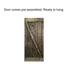 Load image into Gallery viewer, Z Bar Pre Assembled Stained Wood Interior Double Sliding Barn Door with Hardware Kit