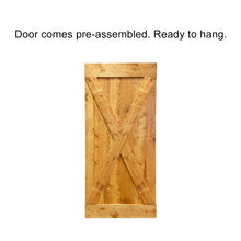 Load image into Gallery viewer, X Series Pre Assembled Stained Wood Interior Double Sliding Barn Door with Hardware Kit