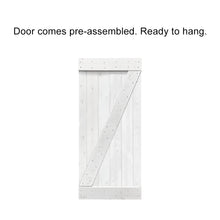 Load image into Gallery viewer, Z Bar Pre Assembled Stained Wood Interior Double Sliding Barn Door with Hardware Kit