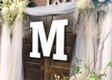 Load image into Gallery viewer, Wood Block Letter Unfinished MDF Monogram Initial Alphabet Large Wall English Letters for Home Bedroom Office Wedding Party DIY Decor Ready to Paint or Stain