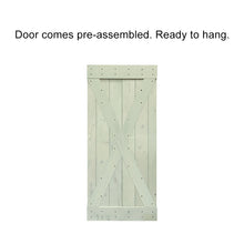 Load image into Gallery viewer, X Series Pre Assembled Stained Wood Interior Double Sliding Barn Door with Hardware Kit