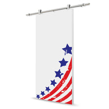 Load image into Gallery viewer, Artisan Print Series Stars and Stripes Modern Barn Door with Sliding Door Hardware Kit
