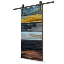 Load image into Gallery viewer, Artisan Print Series Muti Color Wood Modern Barn Door with Sliding Door Hardware Kit
