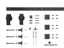 Load image into Gallery viewer, Hollow Core Pine Wood Modern Bi-Fold Barn Door with Sliding Hardware Kit

