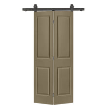 Load image into Gallery viewer, 2 Panel MDF Composite Bi-Fold Barn Door with Sliding Hardware Kit

