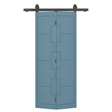 Load image into Gallery viewer, Hollow Core Composite Bi-Fold Door with Sliding Barn Door Hardware Kit
