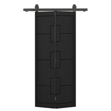 Load image into Gallery viewer, Hollow Core Composite Bi-Fold Door with Sliding Barn Door Hardware Kit
