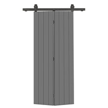 Load image into Gallery viewer, Hollow Core Composite Bi-Fold Door with Sliding Barn Door Hardware Kit
