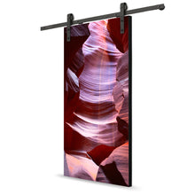 Load image into Gallery viewer, Artisan Print Series Antelope Canyon Modern Barn Door with Sliding Door Hardware Kit
