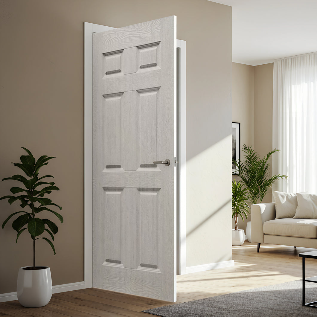 White Texture Flush Hollow Core Composite Interior Door Slab
