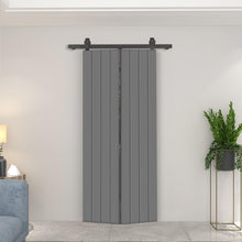 Load image into Gallery viewer, Hollow Core Composite Bi-Fold Door with Sliding Barn Door Hardware Kit
