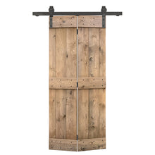 Load image into Gallery viewer, Mid-Bar Solid Core DIY Wood Bi-Fold Barn Door with Sliding Hardware Kit
