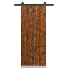 Load image into Gallery viewer, Hollow Core Pine Wood Modern Bi-Fold Barn Door with Sliding Hardware Kit
