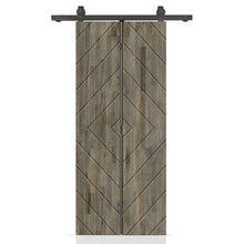 Load image into Gallery viewer, Hollow Core Pine Wood Modern Bi-Fold Barn Door with Sliding Hardware Kit
