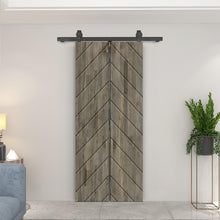 Load image into Gallery viewer, Hollow Core Pine Wood Modern Bi-Fold Barn Door with Sliding Hardware Kit

