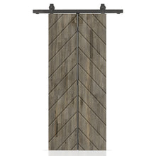 Load image into Gallery viewer, Hollow Core Pine Wood Modern Bi-Fold Barn Door with Sliding Hardware Kit
