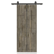 Load image into Gallery viewer, Hollow Core Pine Wood Modern Bi-Fold Barn Door with Sliding Hardware Kit
