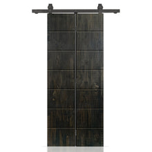 Load image into Gallery viewer, Hollow Core Pine Wood Modern Bi-Fold Barn Door with Sliding Hardware Kit
