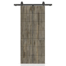 Load image into Gallery viewer, Hollow Core Pine Wood Modern Bi-Fold Barn Door with Sliding Hardware Kit
