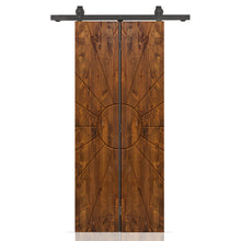 Load image into Gallery viewer, Hollow Core Pine Wood Modern Bi-Fold Barn Door with Sliding Hardware Kit
