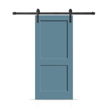 Load image into Gallery viewer, 2 Panel Shaker Painted Composite Modern Interior Sliding Barn Door with Hardware Kit
