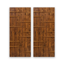 Load image into Gallery viewer, Paneled Hollow Core Solid Wood Double Closet Sliding Door Slabs
