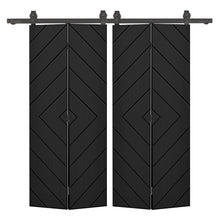 Load image into Gallery viewer, Hollow Core Composite Double Bi-Fold Door with Barn Door Hardware Kit
