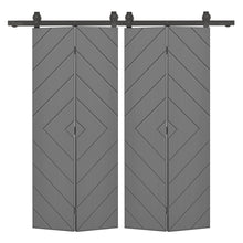 Load image into Gallery viewer, Hollow Core Composite Double Bi-Fold Door with Barn Door Hardware Kit
